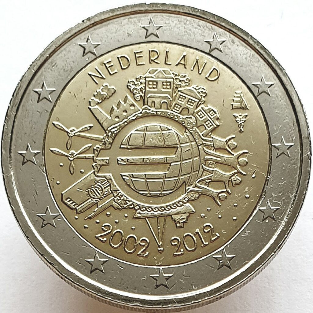 Holandia 2 euro 2012 10-lecie banknotów i monet euro (Holandia)