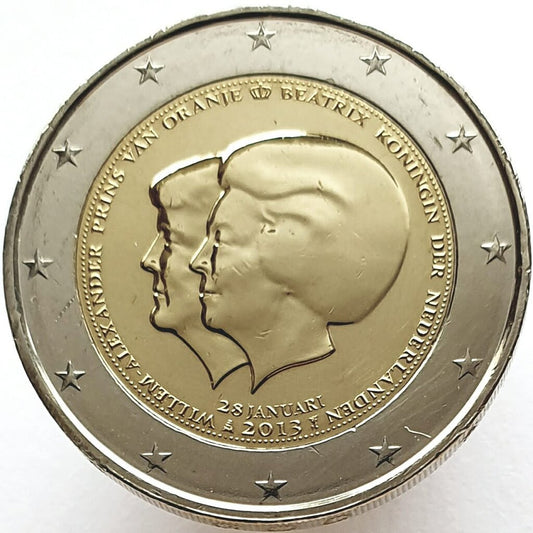 Holandia 2 euro 2013 Ogłoszenie abdykacji przez królową Beatrycze