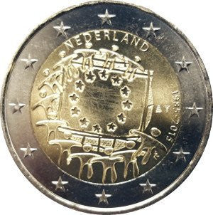 Holandia 2 euro 2015 30-lecie istnienia flagi europejskiej (Holandia)
