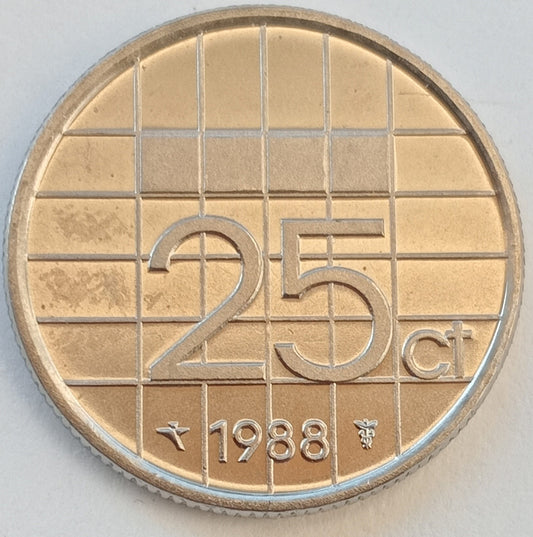 Holandia 25 Cent 1988