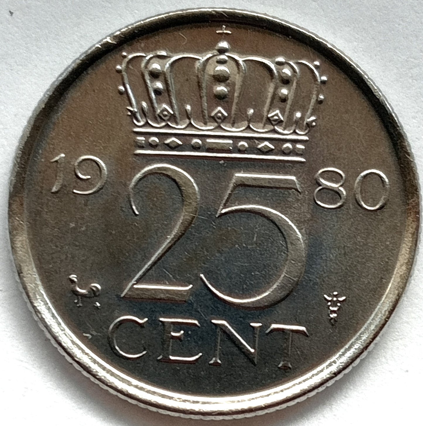 Holandia 25 centów 1980