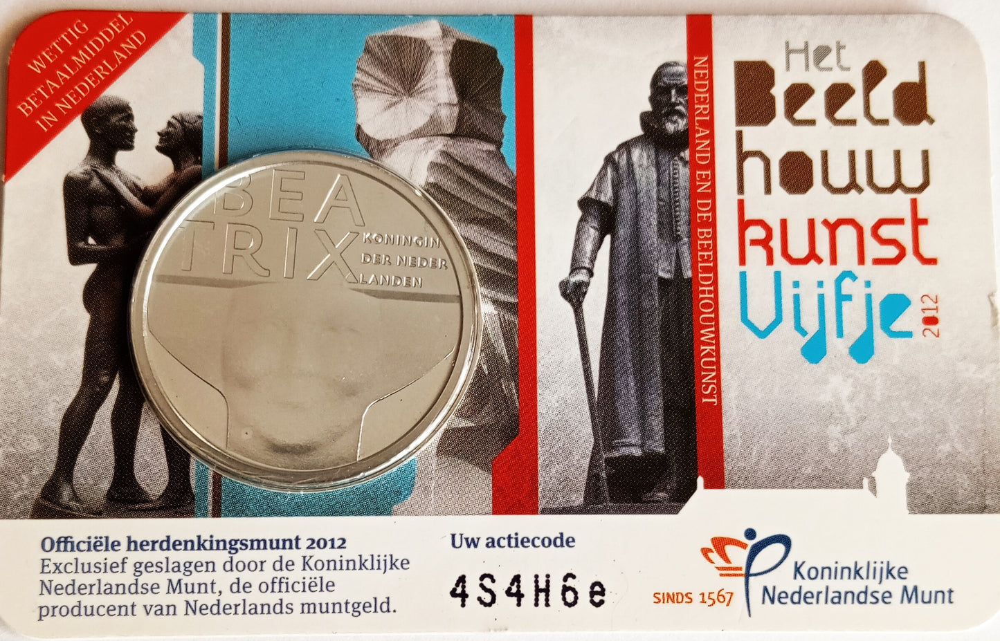 Holandia 5 Euro 2012 Rzeźba