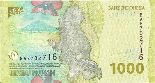 Indonezja 1 000 Rupi 2022 - UNC