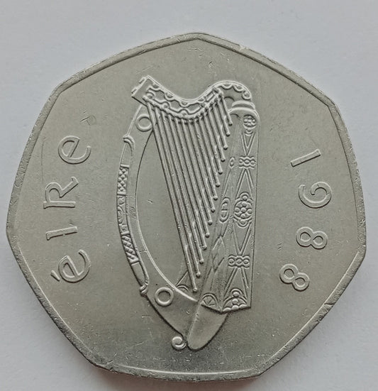 Irlandia 50 pensów 1988