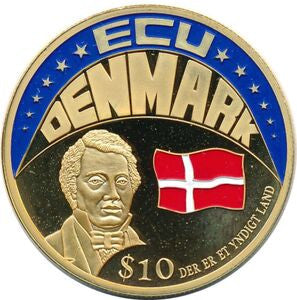 Liberia 10 Dolarów 2001 ECU - Dania
