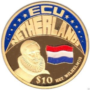 Liberia 10 Dolarów 2001 ECU - Holandia