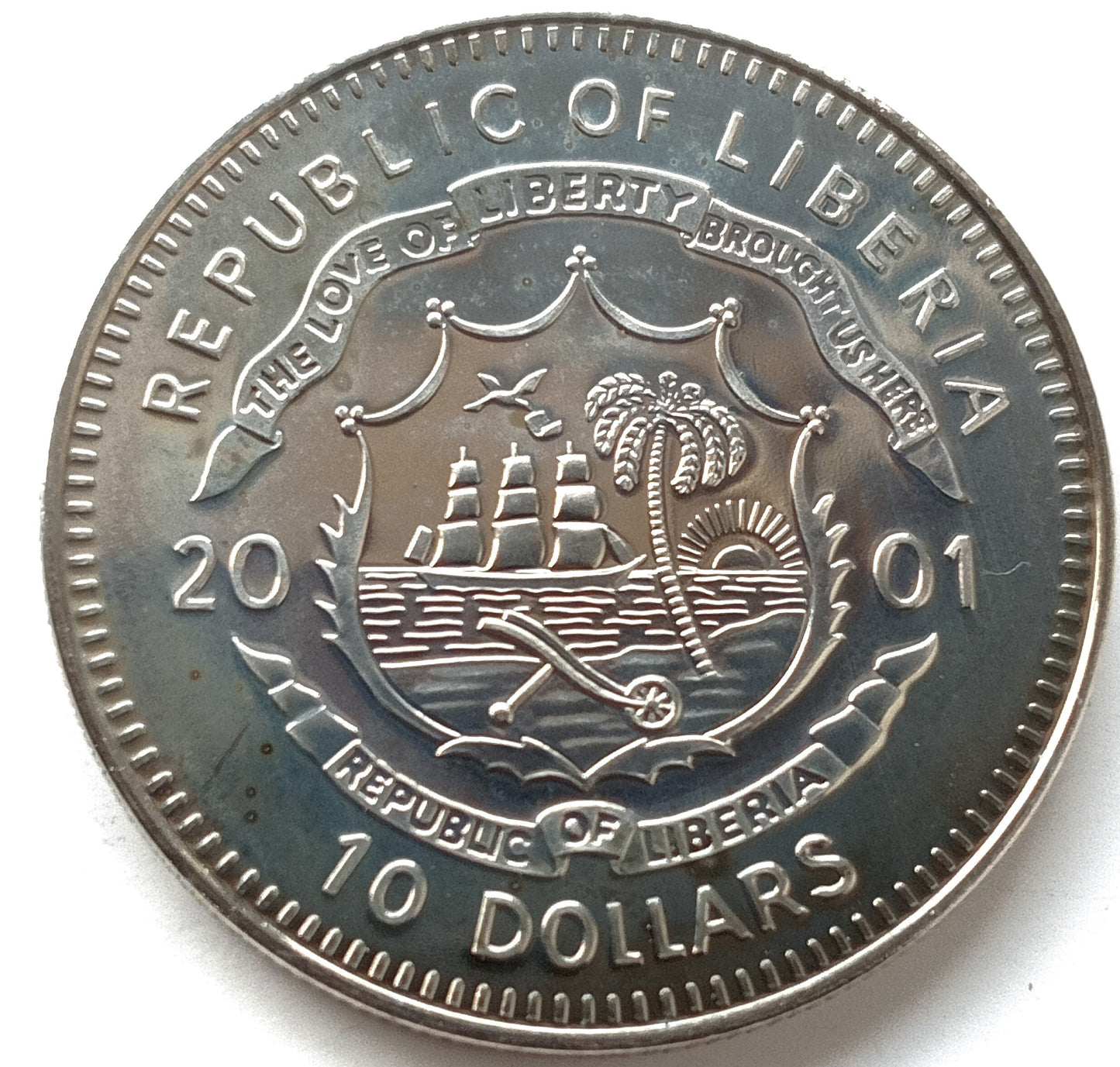 Liberia 10 Dolarów 2001 Życie Gandhiego