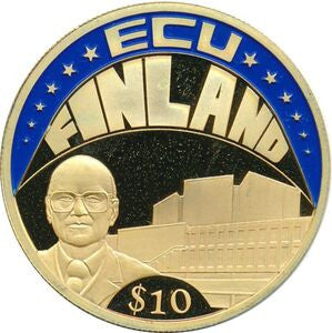 Liberia 10 Dolarów 2002  ECU - FINLANDIA