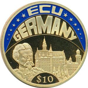 Liberia 10 Dolarów 2002 ECU -  Niemcy
