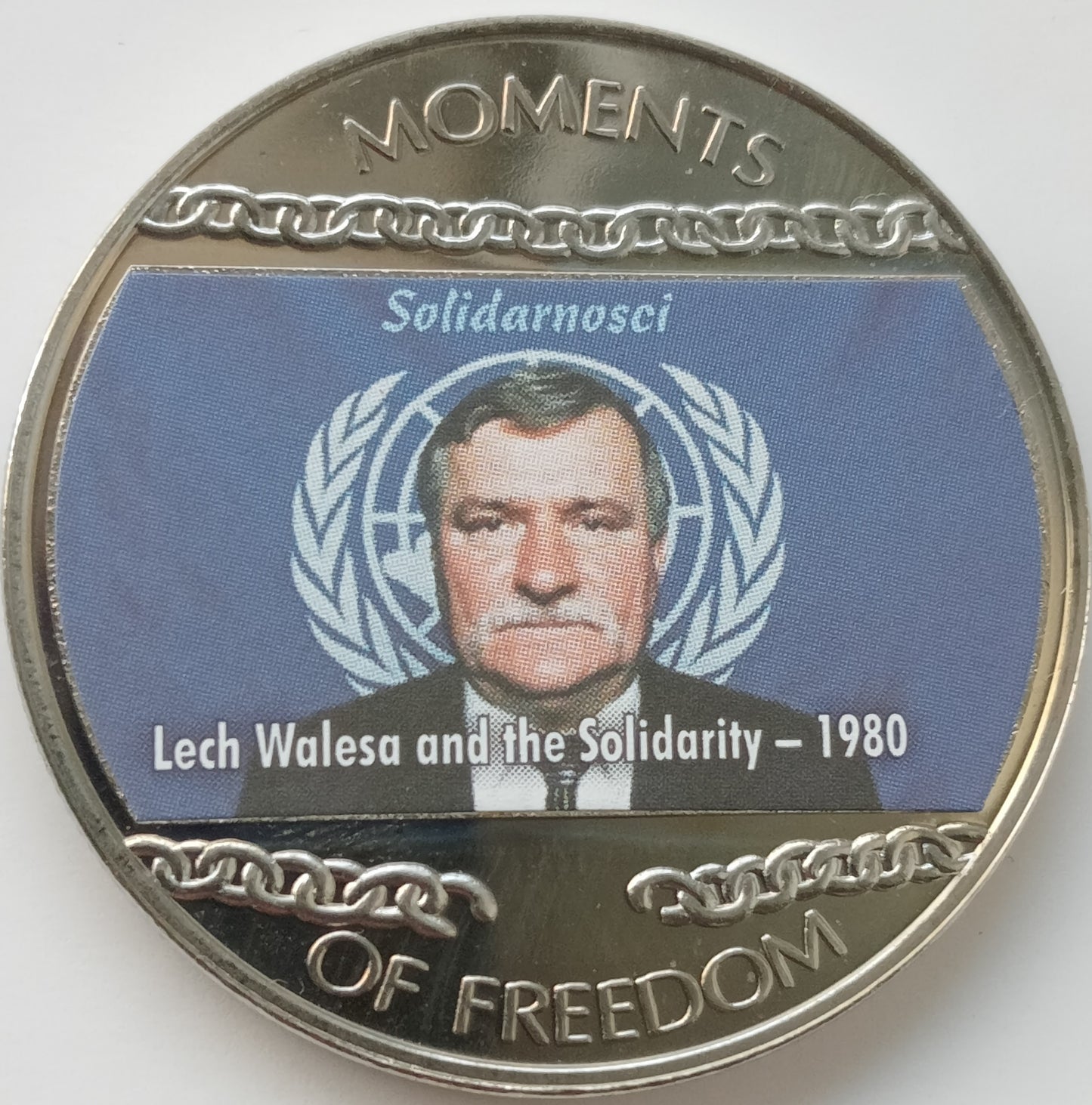 Liberia 10 Dolarów 2004 Lech Wałęsa i Solidarność z 1980 roku