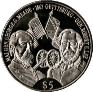 Liberia 5 Dolarów 2000 Bitwa pod Gettysburgiem