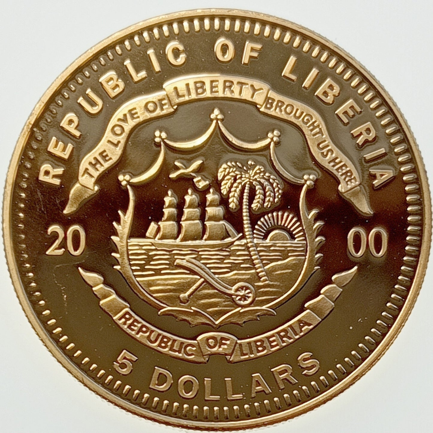 Liberia 5 Dolarów 2000 ECU - Unia Europejska