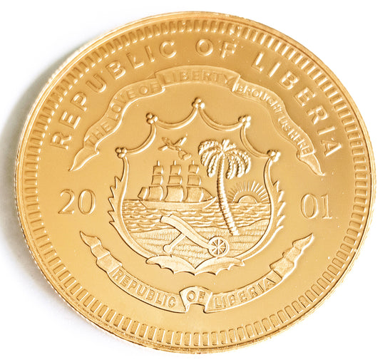 Liberia 5 Dolarów 2001 ECU - Unia Europejska