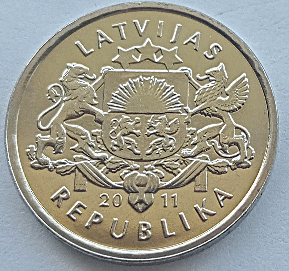 Łotwa 1 Łat 2011 Serce z piernika