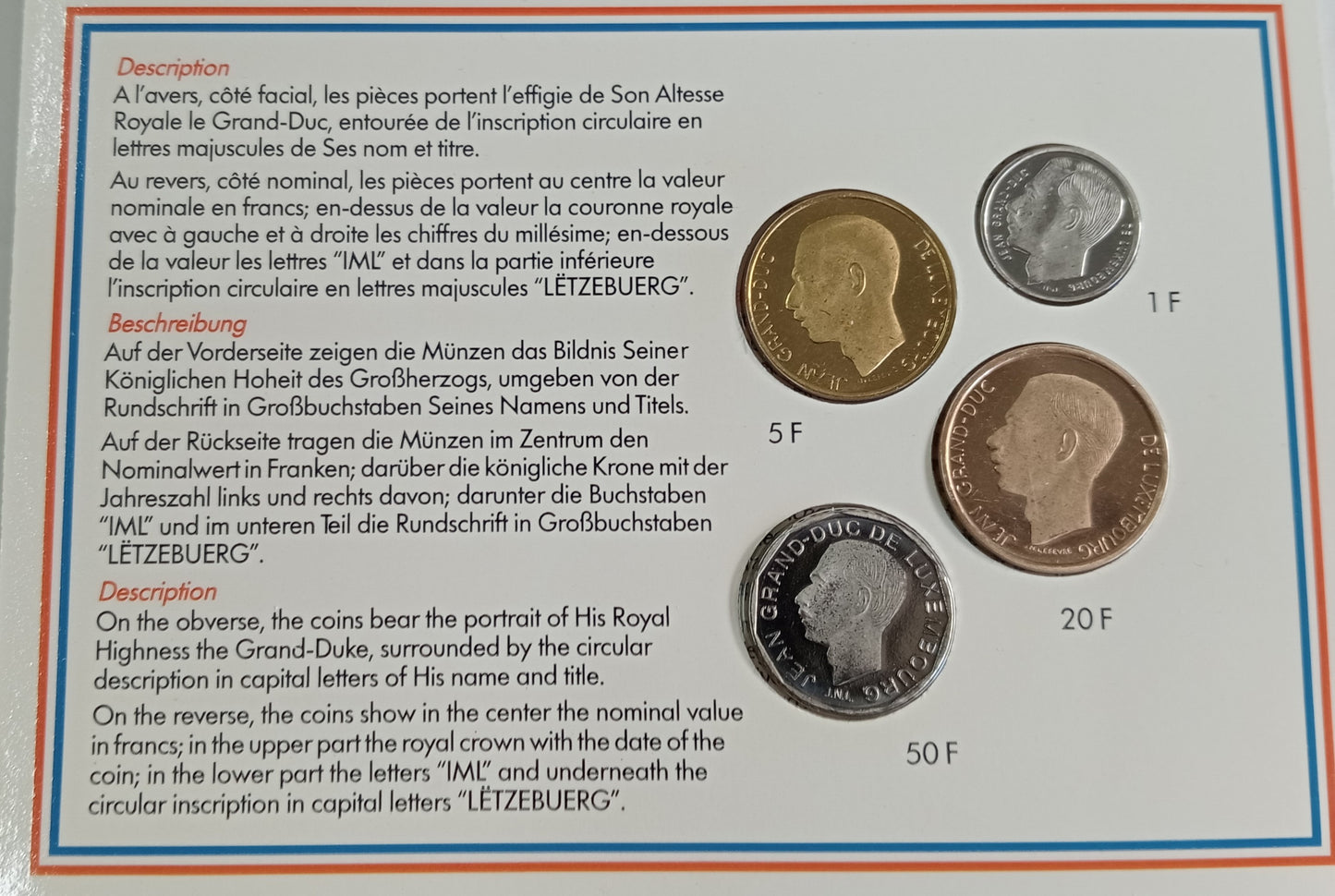 Luksemburg 1991 zestaw menniczy