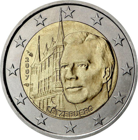 Luksemburg 2 euro 2007 Pałac Wielkich Książąt Luksemburskich