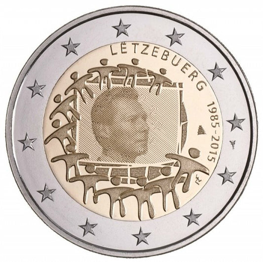 Luksemburg 2 euro 2015 30-lecie istnienia flagi europejskiej (Luksemburg)