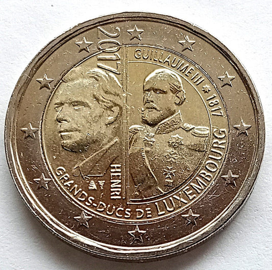 Luksemburg 2 euro 2017 200 rocznica urodzin Wilhelma III Holenderskiego