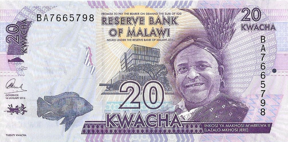 Malawi 20 Kwacha 2016 - UNC