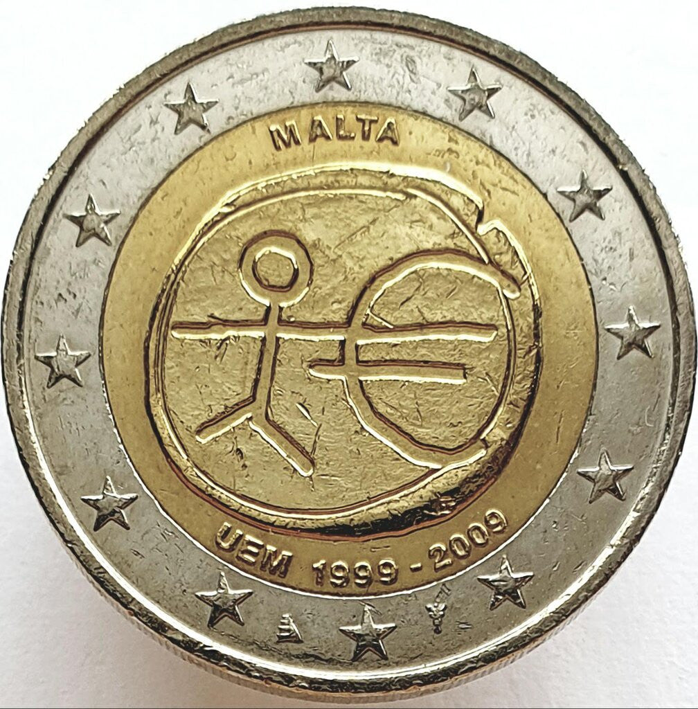 Malta 2 euro 2009 10-lecie wprowadzenia systemu euro (Malta)