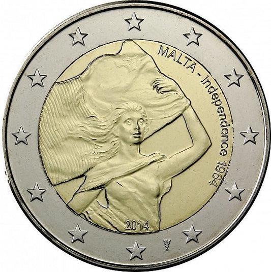Malta 2 euro 2014 50 rocznica uzyskania niepodległości przez Maltę