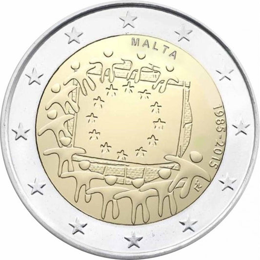 Malta 2 euro 2015 30-lecie istnienia flagi europejskiej (Malta)