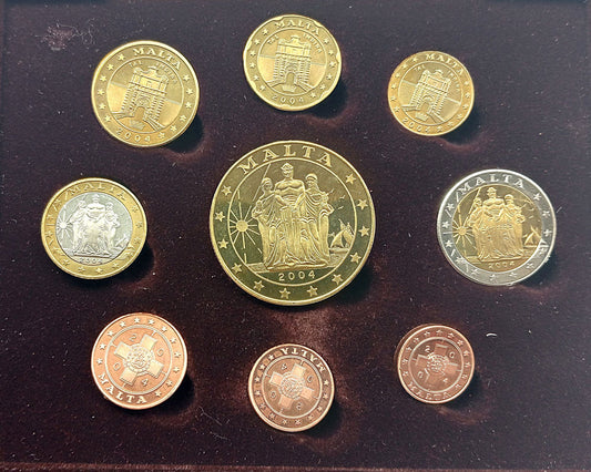 Malta zestaw euro i eurocent (wzór) 2004