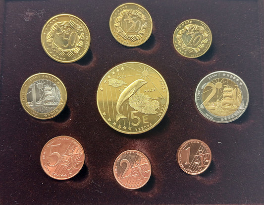 Malta zestaw euro i eurocent (wzór) 2004