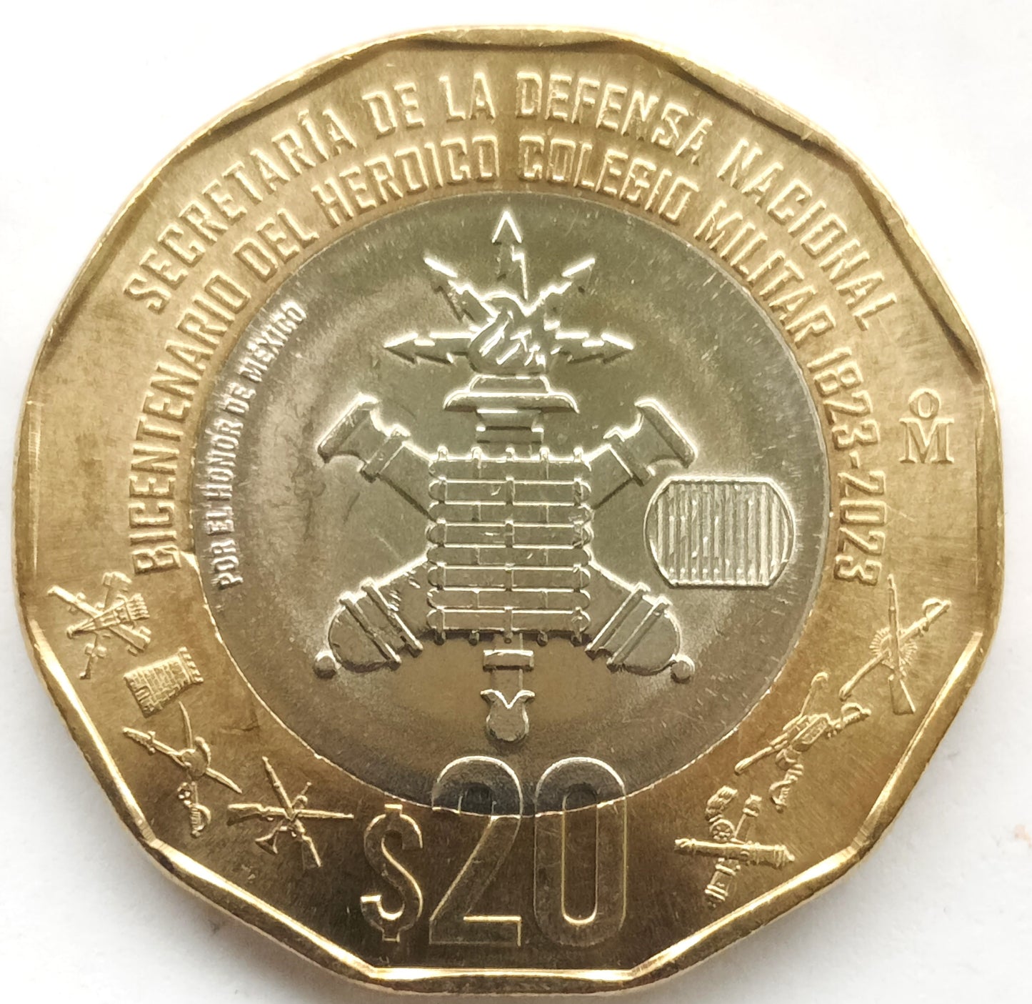 Meksyk 20 Peso 2023 200 lat Szkoły Wojskowej