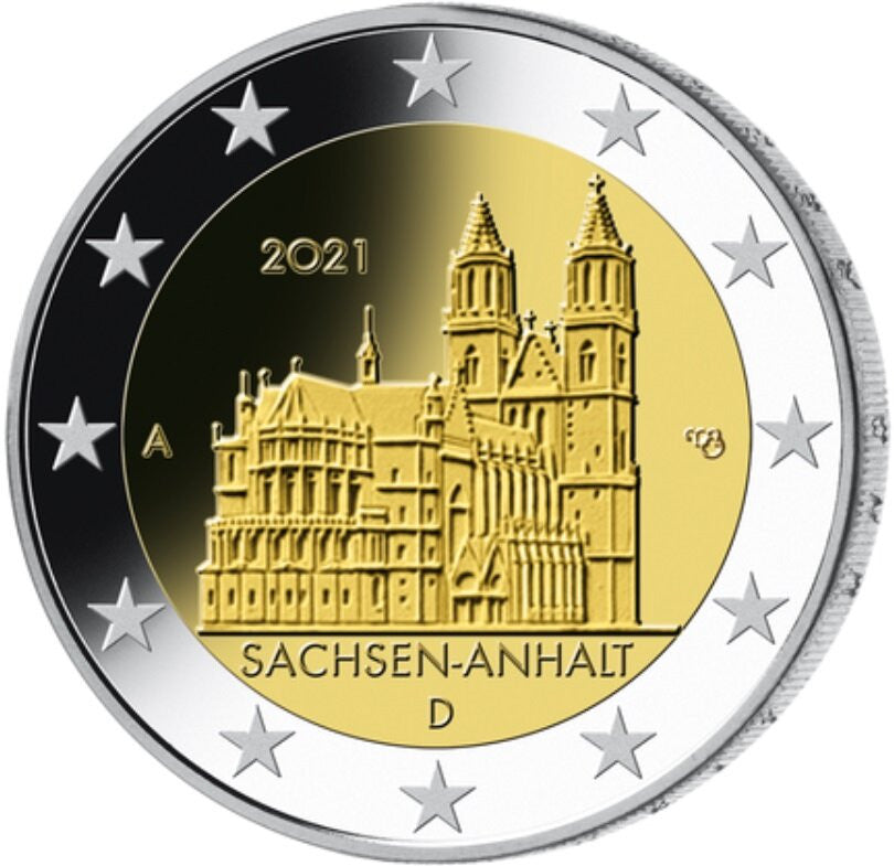 Niemcy 2 euro 2021 Saksonia-Anhalt