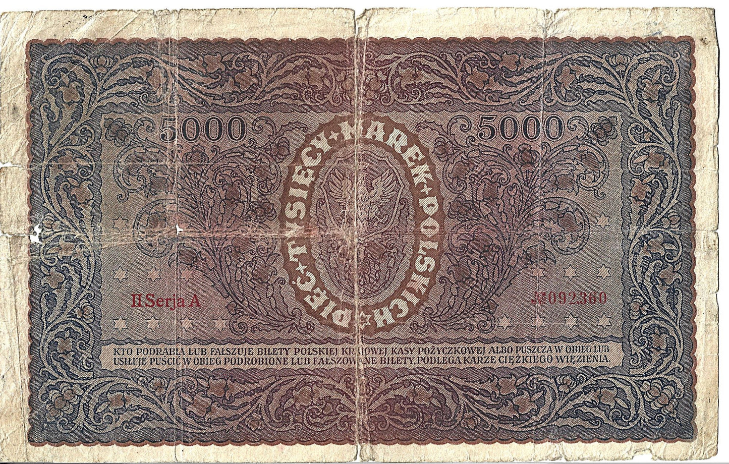 Polska 5000 Marek polskich 1920 - G