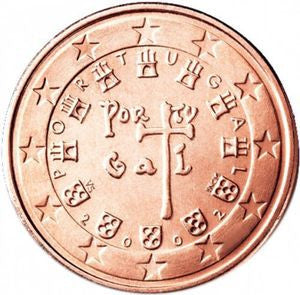 Portugalia 1 Euro Cent 2002