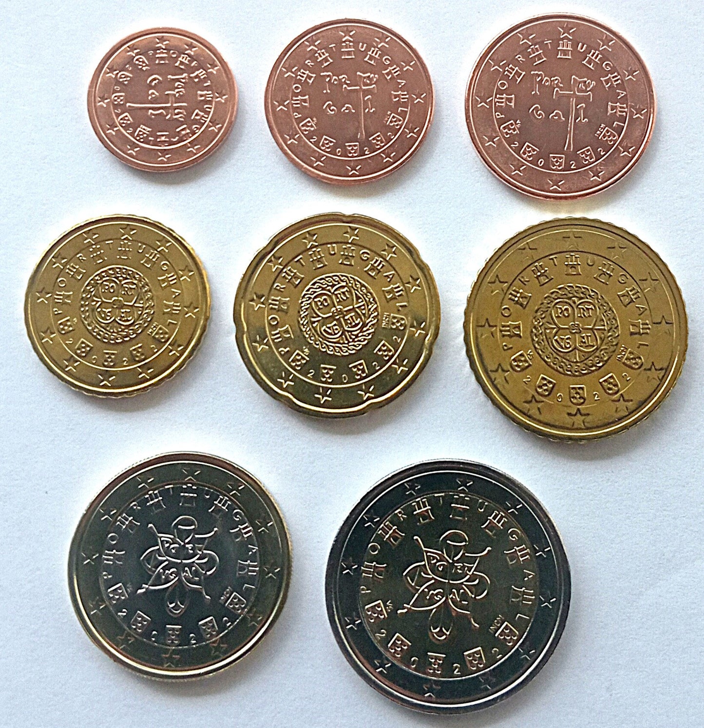 Portugalia 2022 zestaw monet 1 cent do 2 euro