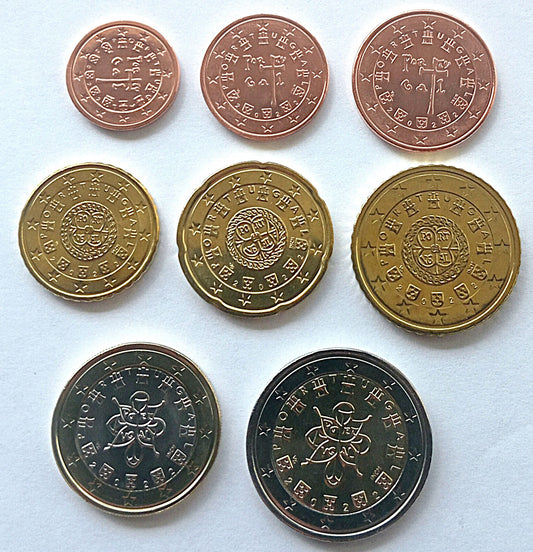 Portugalia 2022 zestaw monet 1 cent do 2 euro