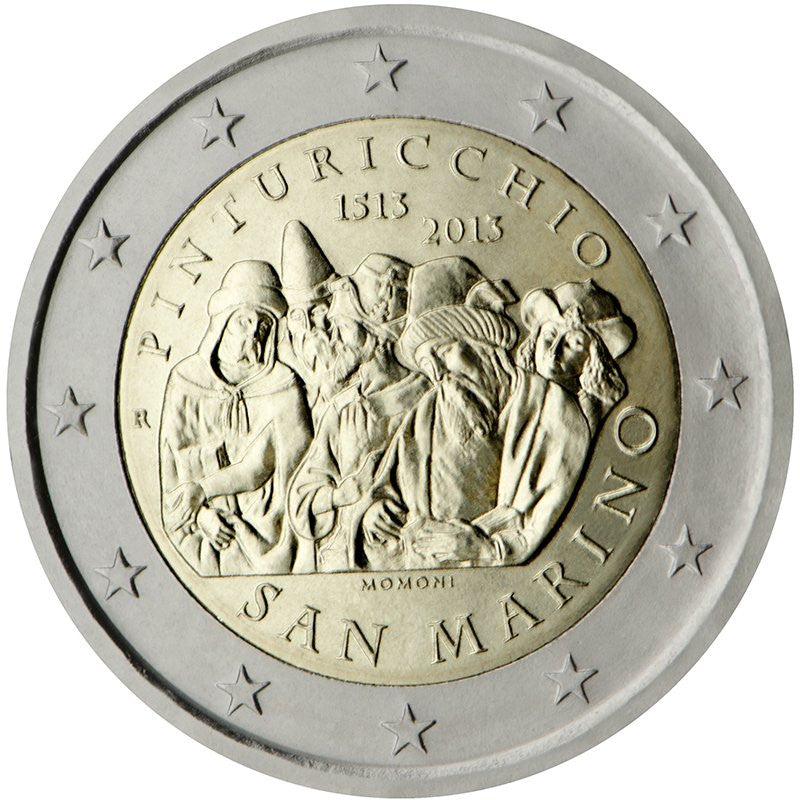 San Marino 2 euro 2013 500 rocznica śmierci Pinturicchiego