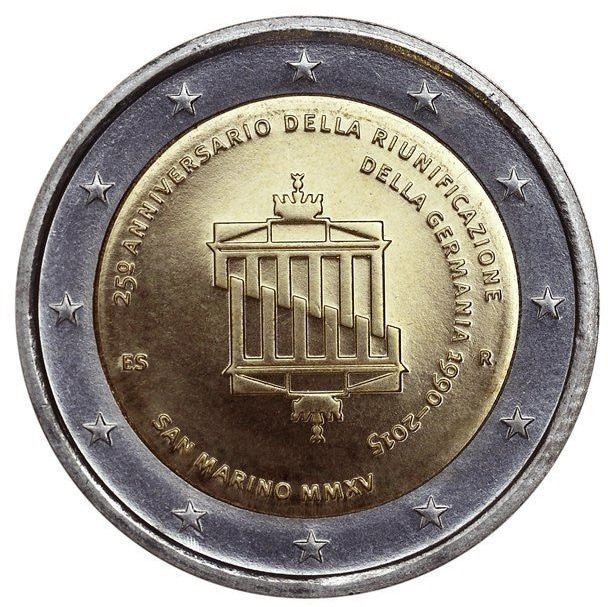 San Marino 2 euro 2015 25 rocznica zjednoczenia Niemiec