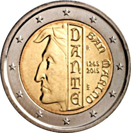 San Marino 2 euro 2015 750 rocznica urodzin Dantego Alighieri