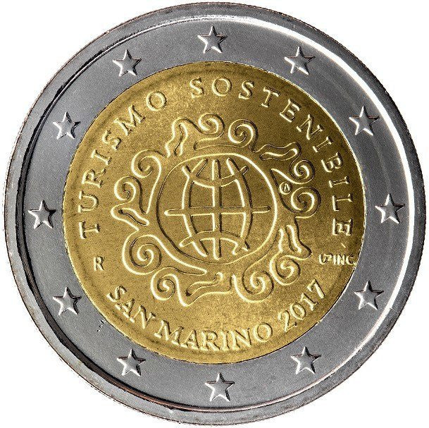 San Marino 2 euro 2017 Międzynarodowy Rok Zrównoważonej Turystyki na rzecz Rozwoju