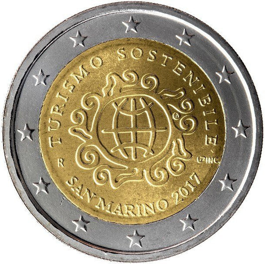 San Marino 2 euro 2017 Międzynarodowy Rok Zrównoważonej Turystyki na rzecz Rozwoju