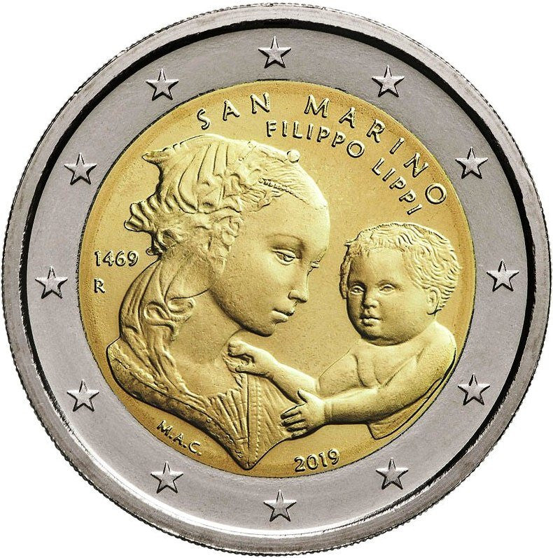 San Marino 2 euro 2019 550 rocznica śmierci Filippo Lippi