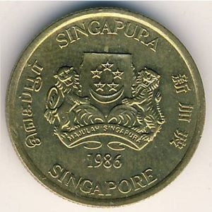 Singapur 5 Centów 1989