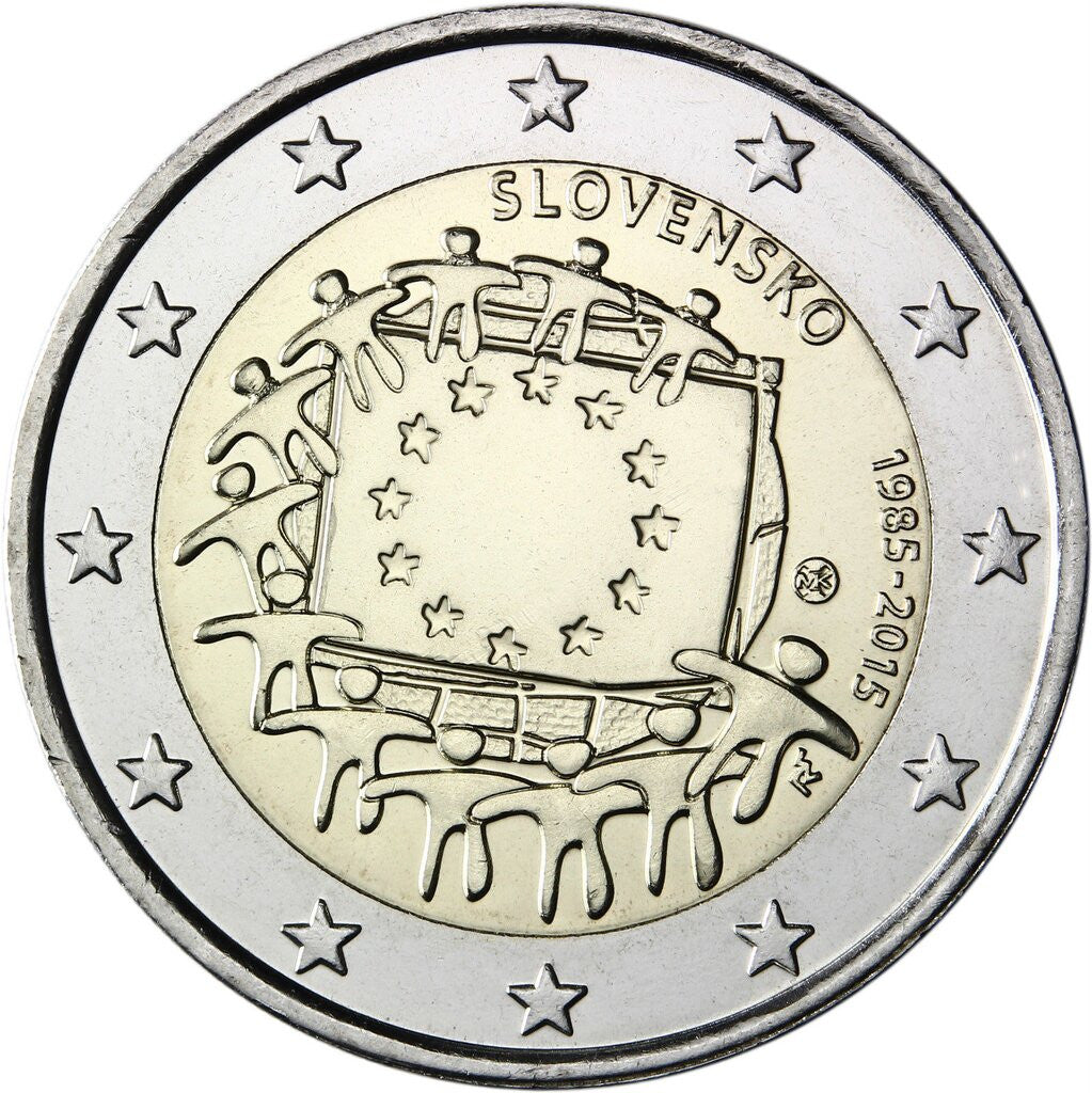 Słowacja 2 euro 2015 30-lecie istnienia flagi europejskiej (Słowacja)