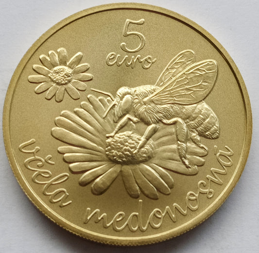 Słowacja 5 euro 2021 Pszczoła miodna