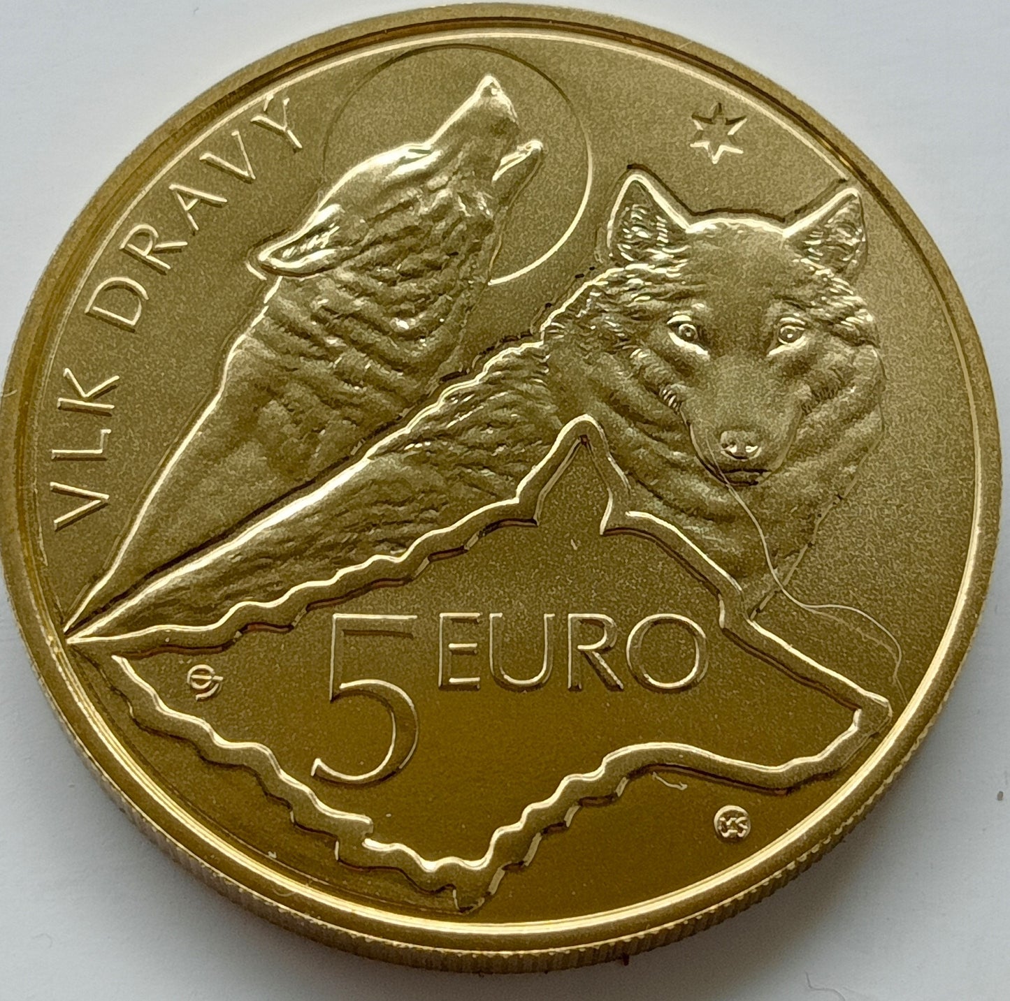 Słowacja 5 euro 2021 Wilk