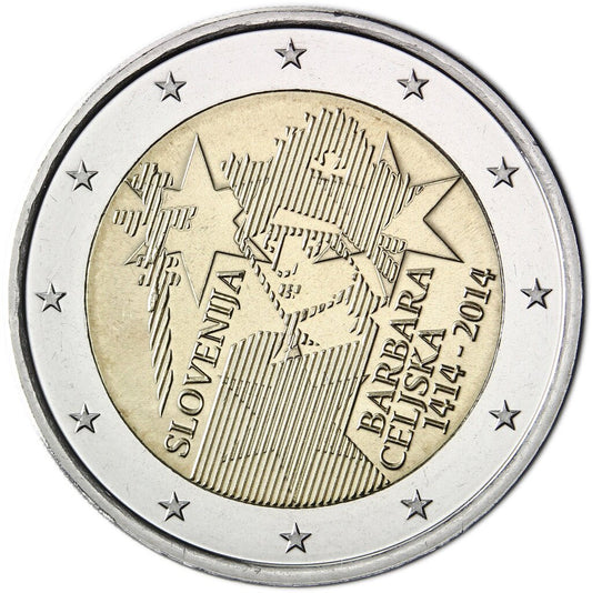 Słowenia 2 euro 2014 600 rocznica koronacji Barbary Cylejskiej