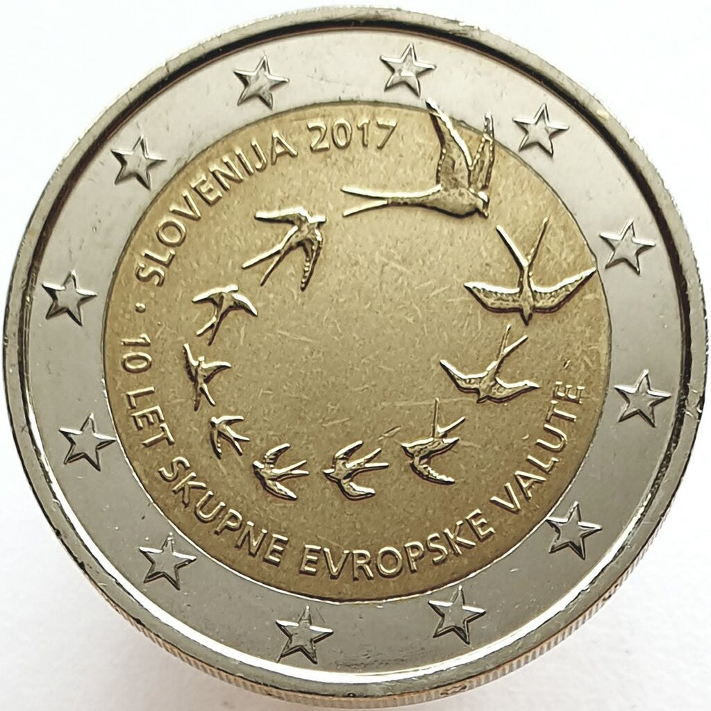 Słowenia 2 euro 2017 10 rocznica przyjęcia waluty euro przez Słowenię