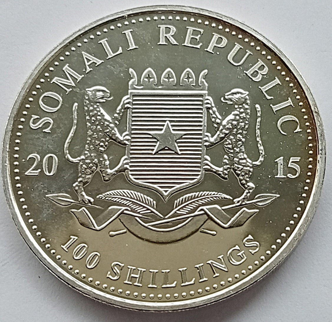Somalia 100 Szylingów 2015 Fauna Afryki - słoń