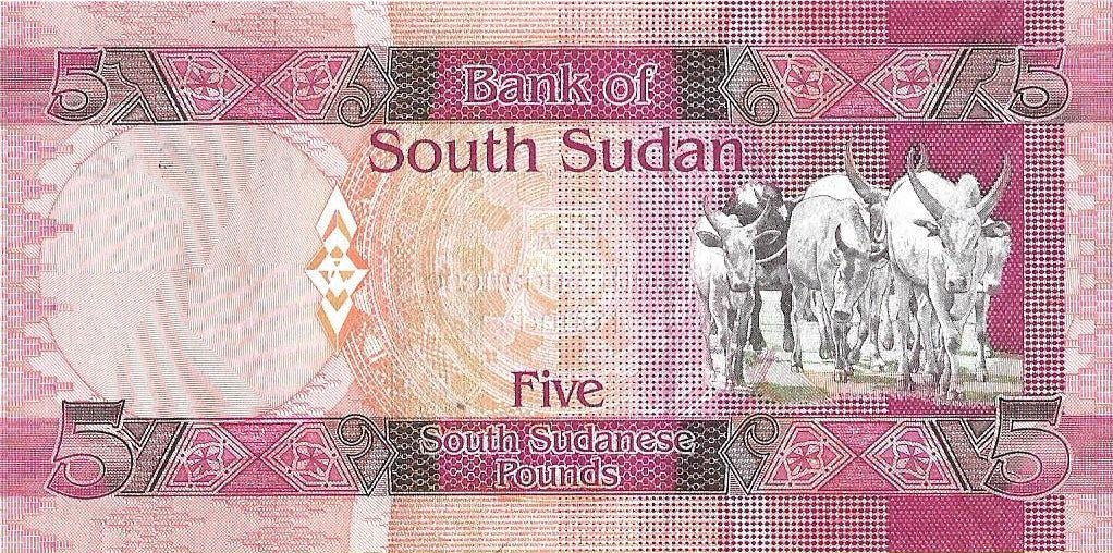 Sudan Południowy 5 Funtów 2011 - UNC