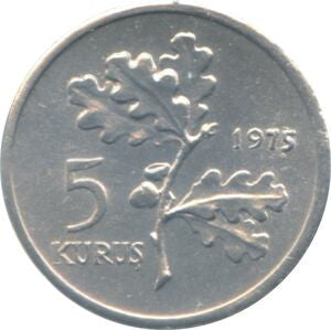 Turcja 5 Kuruszy FAO - głowa panny młodej