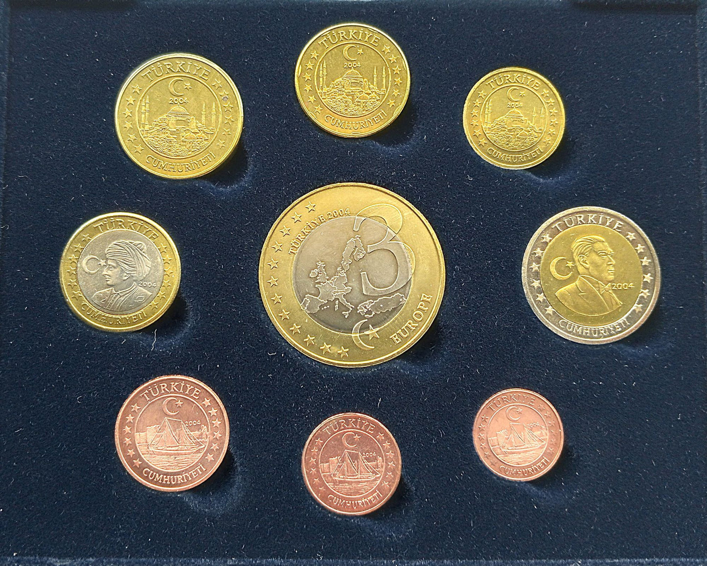 Turcja zestaw euro i eurocent (wzór) 2004